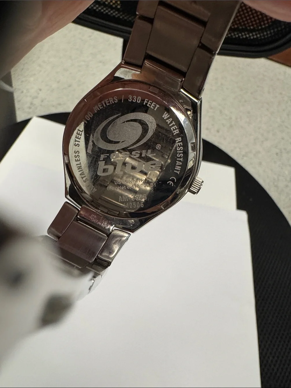 Fossil Stainless Steel Men’s Watch with Blue Dial